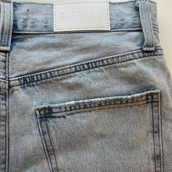 PISTOLA LIGHT BLUE DENIM SHORTS - SIZE 24 - Picture 5 of 6